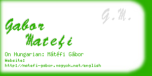 gabor matefi business card